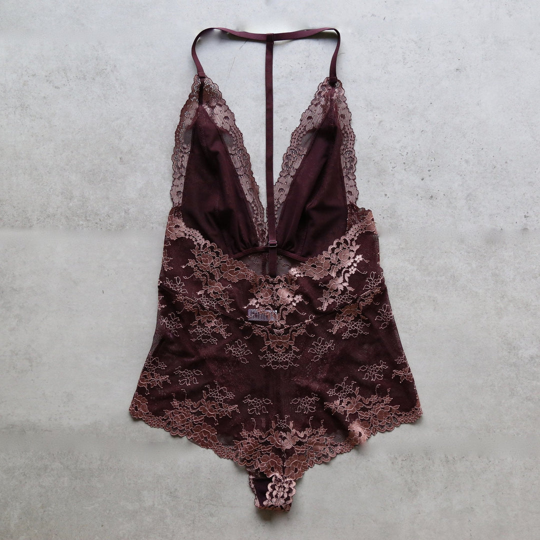 Sheer Floral Lace Bodysuit