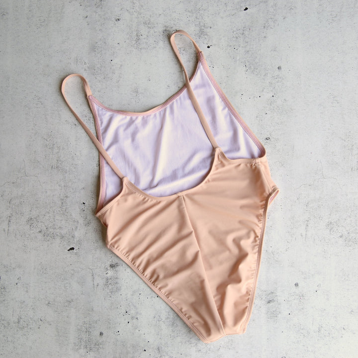 Take A dip High Cut One Piece Swimsuit in Blush