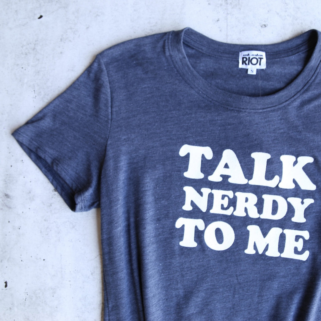 Sub_Urban Riot - Talk Nerdy Loose Tee in Navy