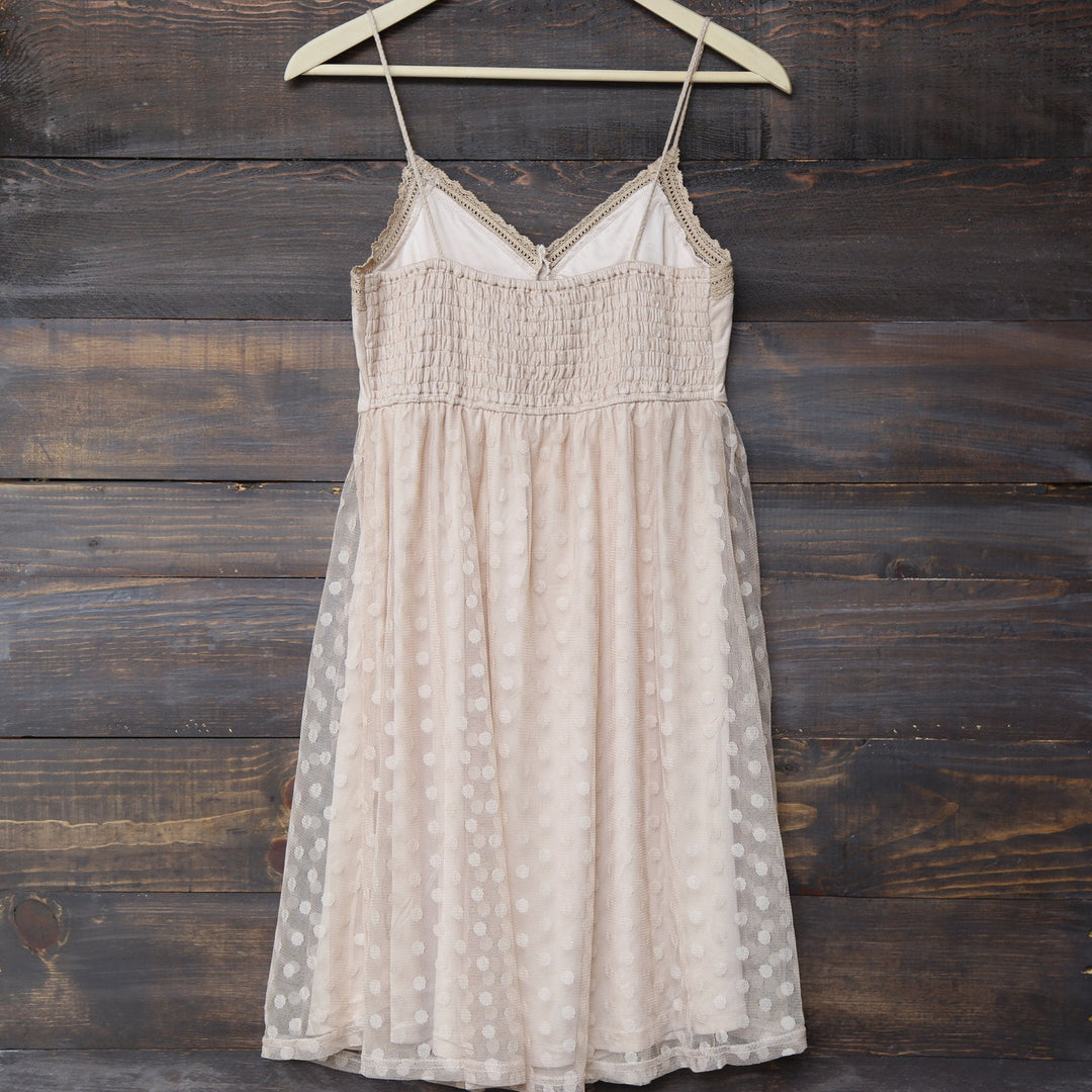 Final Sale - Ryu - Whimsical Wonder Light Beige Dress