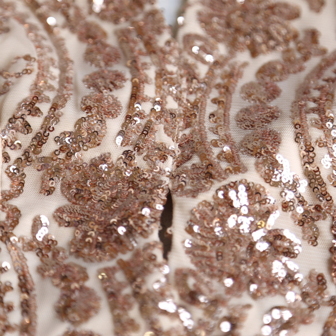Life of the Party Rose Gold Sequin Bodycon Dress
