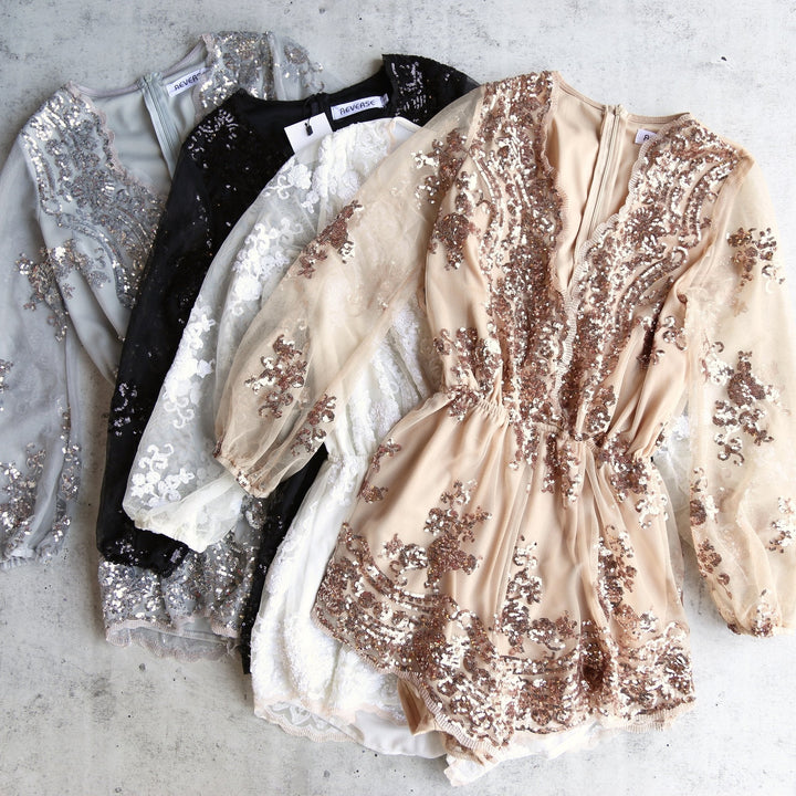 Reverse - Life of the Party Sequin Romper in More Colors