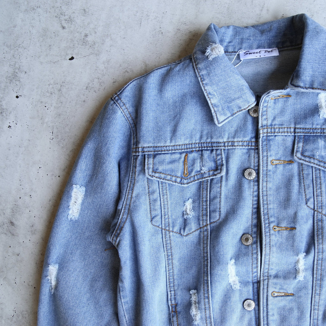 Distressed Denim Trucker Jacket