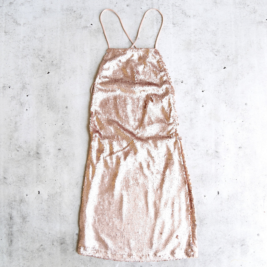 Motel - Muse Open Back Sequin Bodycon Dress