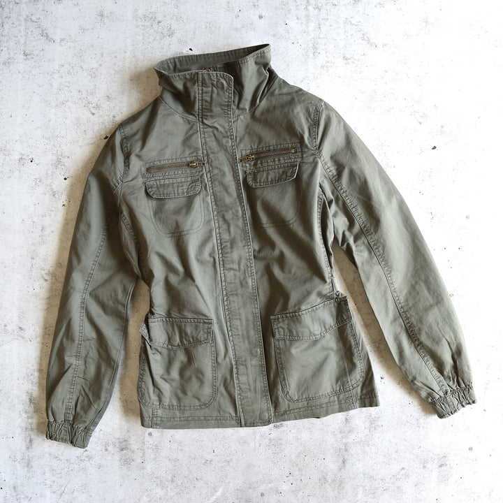 Utility Parka Jacket in Olive Green