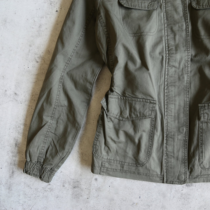 Utility Parka Jacket in Olive Green