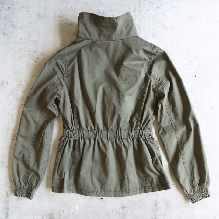 Utility Parka Jacket in Olive Green