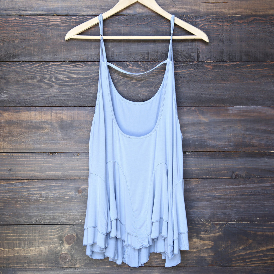 Uneven Hem Acid Wash Open Back Women's Tank in More Colors