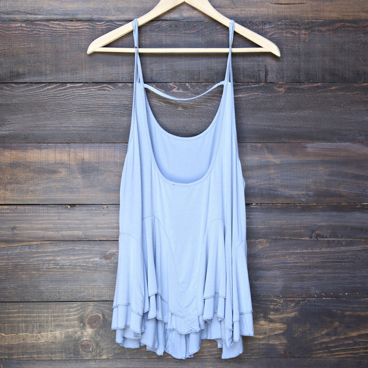 Uneven Hem Acid Wash Open Back Women's Tank in More Colors