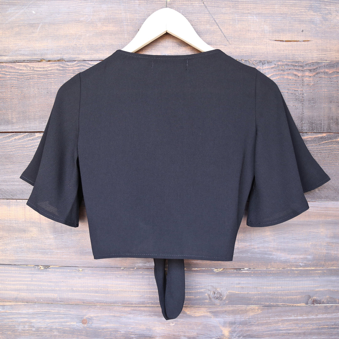 Key To My Heart Front Tie Crop Top in More Colors