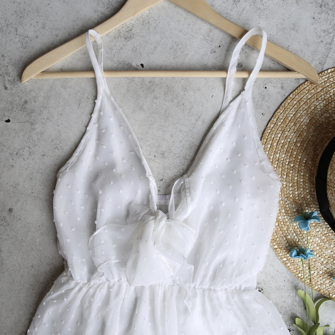 Reverse - Heart & Soul Ruffle Hem Romper in White