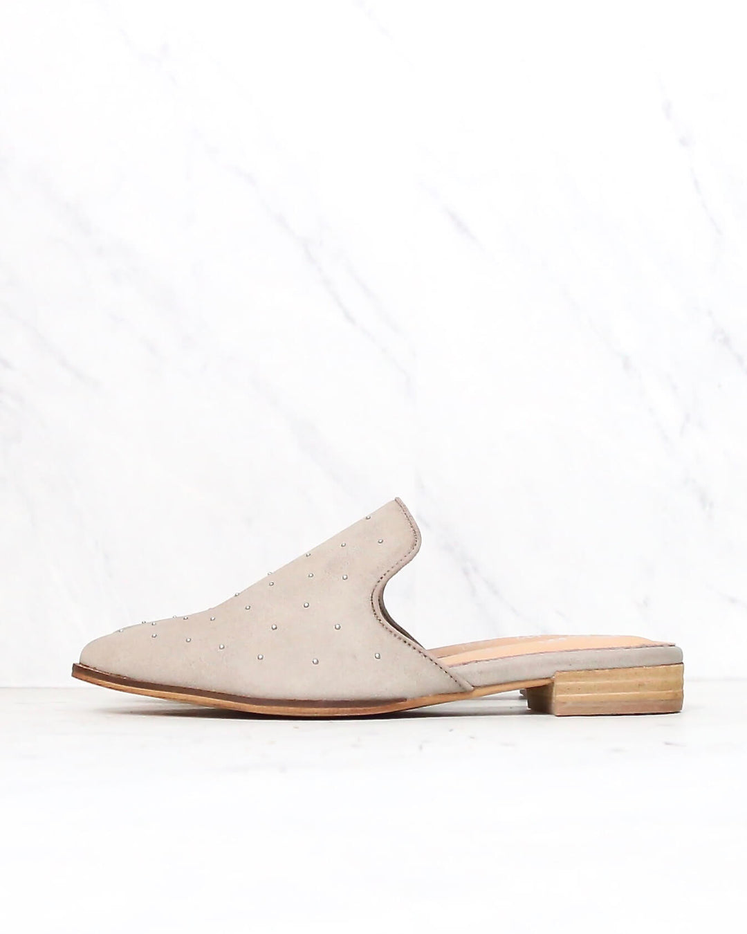 Mi iM - Gaze | Ball Studded Pointed Faux Leather Mule - More Colors