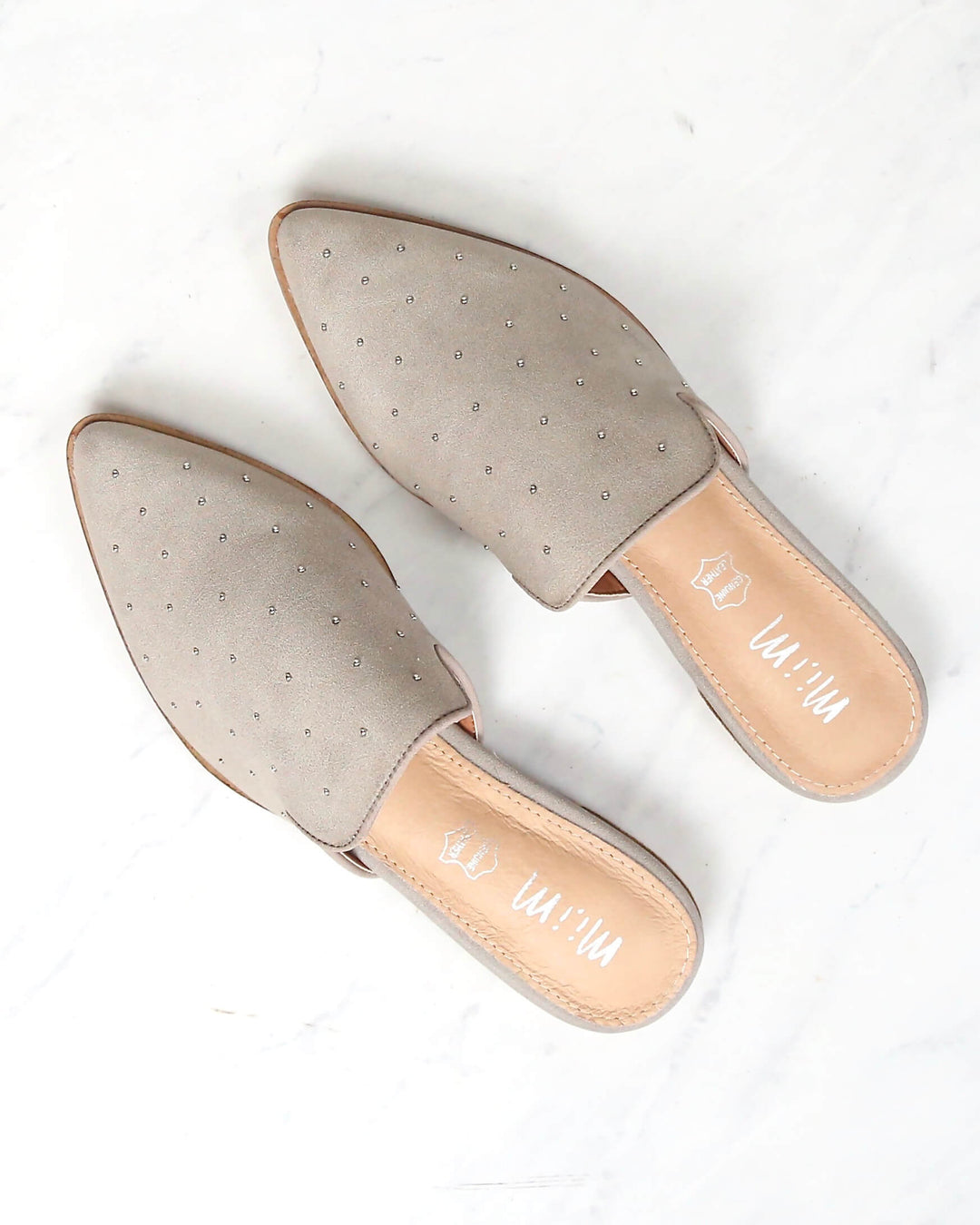 Mi iM - Gaze | Ball Studded Pointed Faux Leather Mule - More Colors