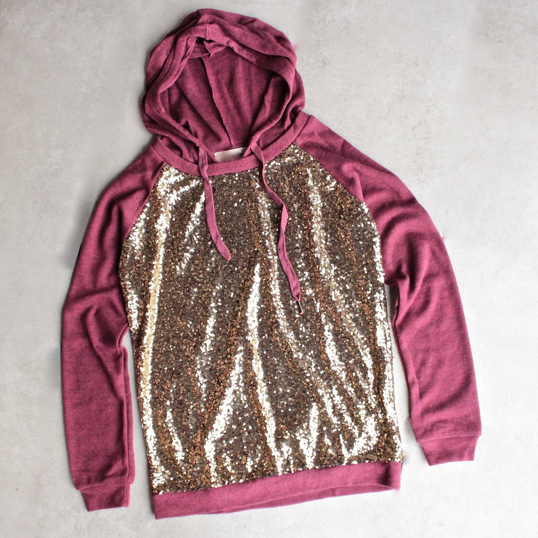 all dolled up sequin hoodie - shophearts - 1