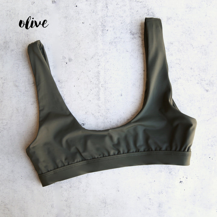 Dippin' Daisy's Sporty Swim Top + Banded High Waist Cheeky Bottom Bikini Separates - More Colors
