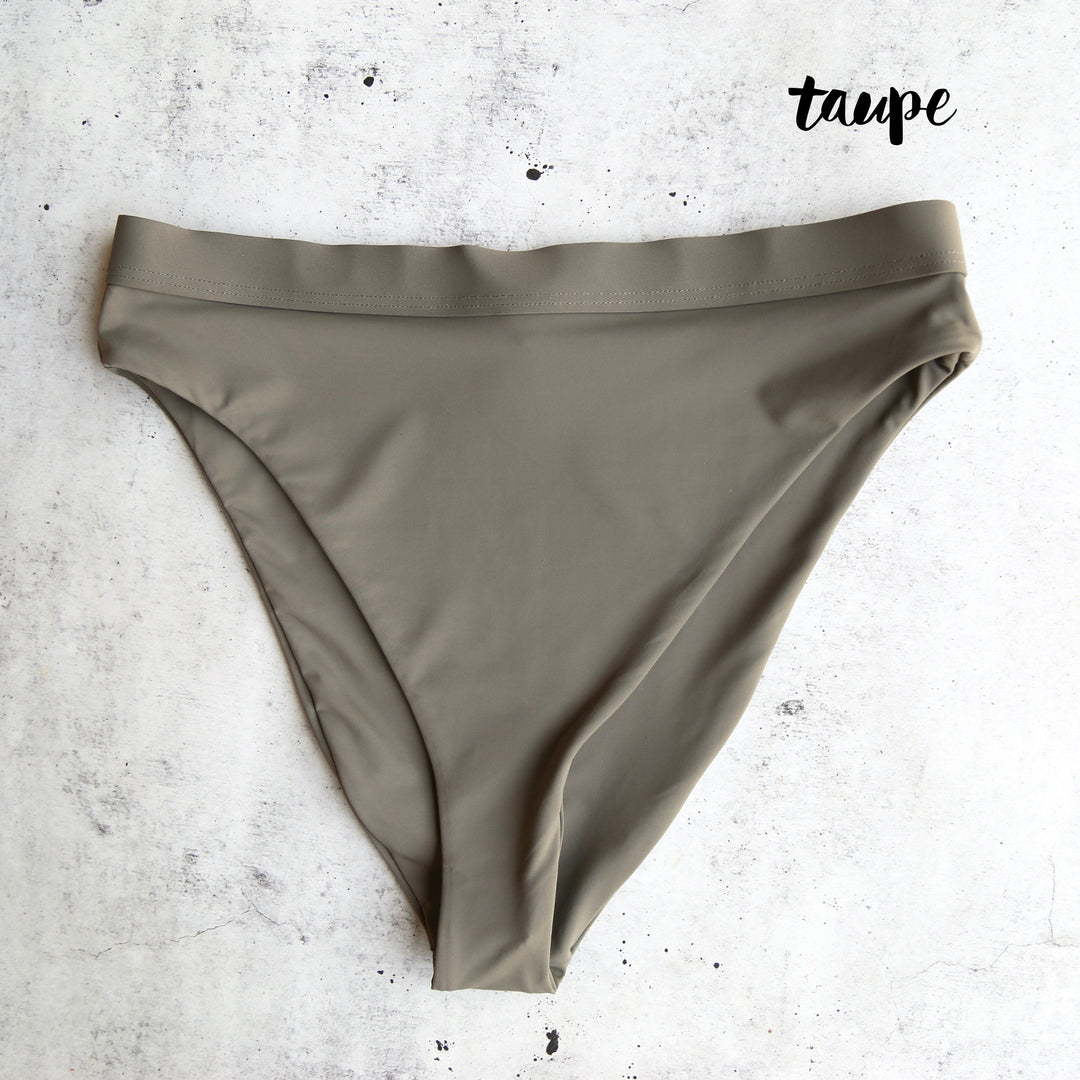 Dippin' Daisy's Sporty Swim Top + Banded High Waist Cheeky Bottom Bikini Separates - More Colors