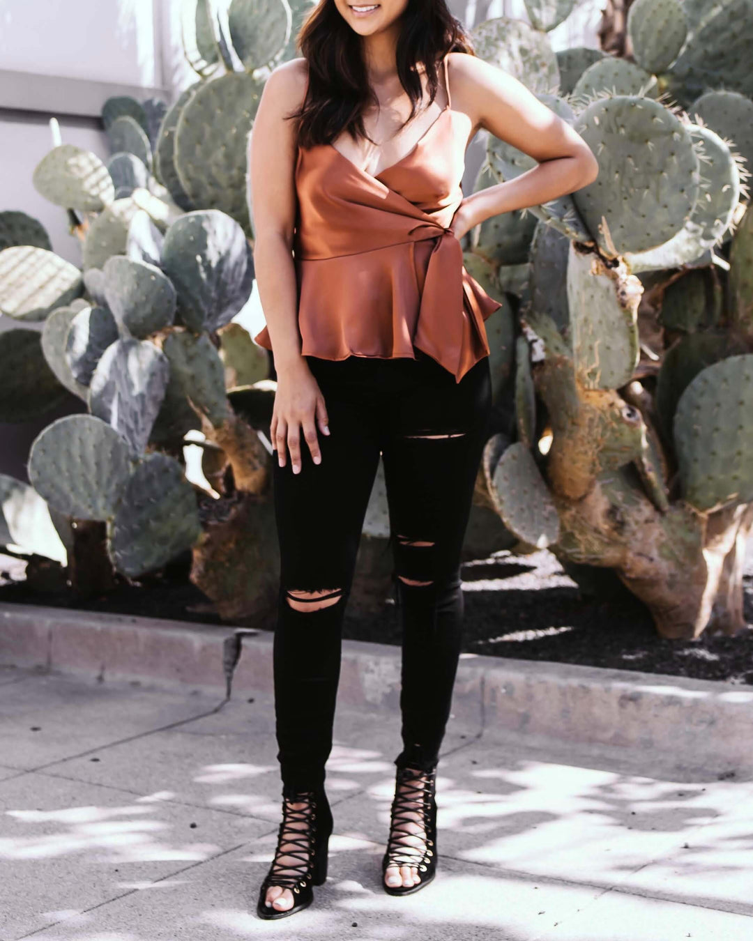 Jordyn Wrap Satin Top in More Colors