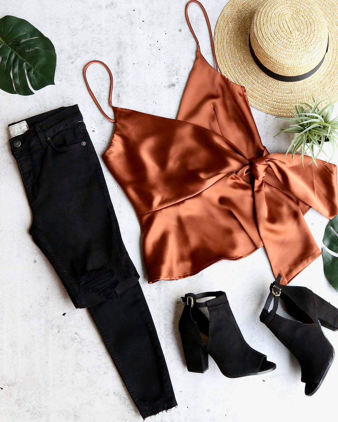 Jordyn Wrap Satin Top in More Colors