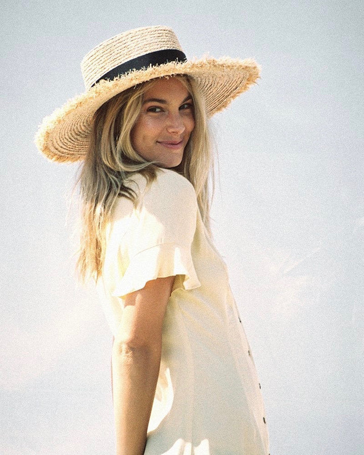 lack of color - the ventura natural straw boater hat