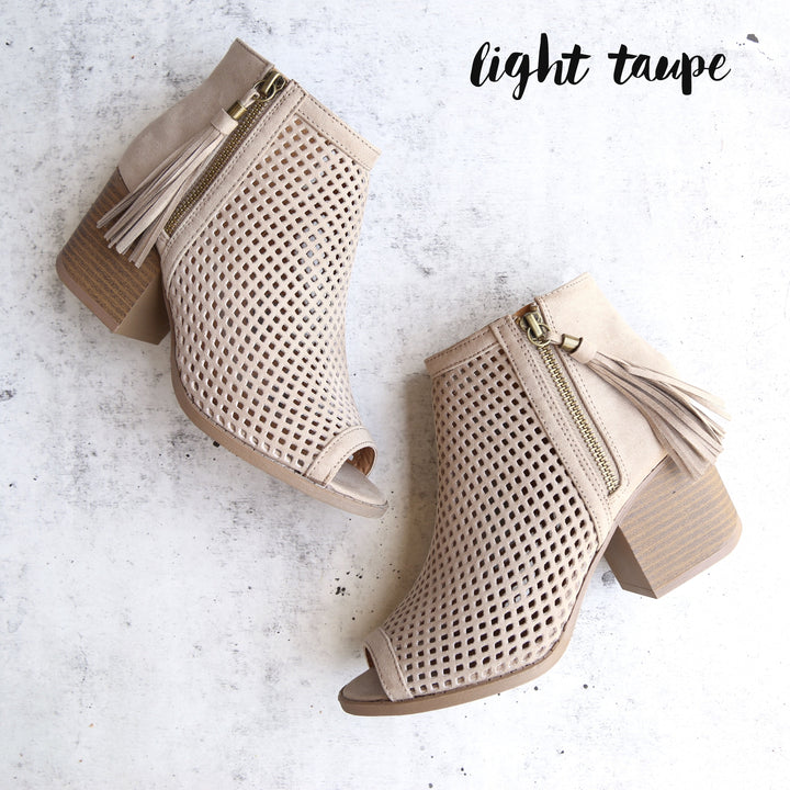 Olivia Perforated Ankle Booties in More Colors