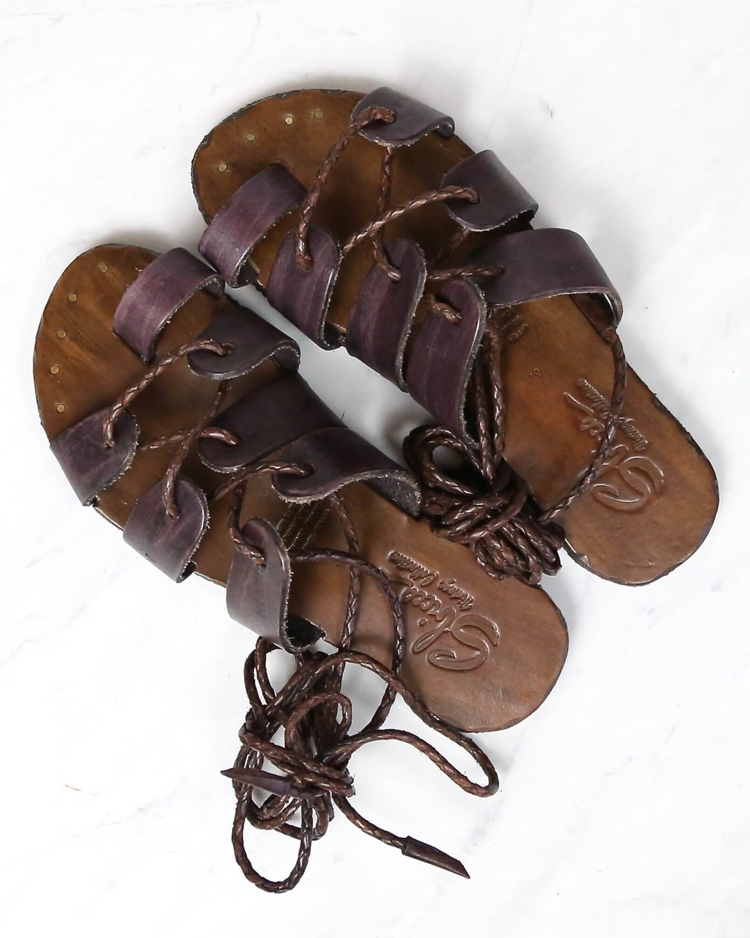 Sbicca - Women's Ankle Wrap Marmand Leather Sandals in Brown