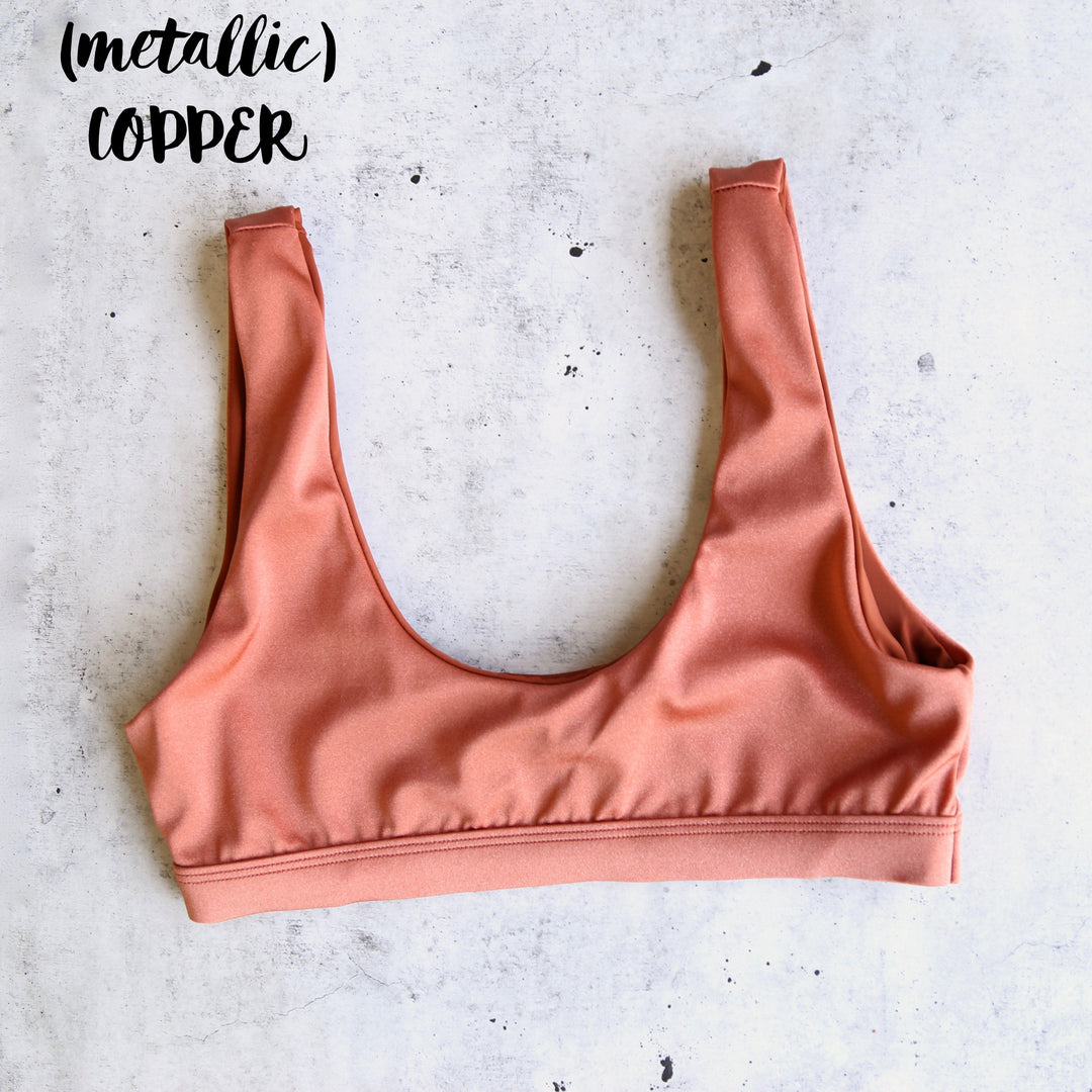 Dippin' Daisy's Sporty Swim Top + Banded High Waist Cheeky Bottom Bikini Separates - More Colors