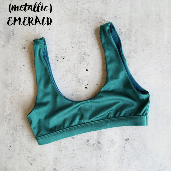 Dippin' Daisy's Sporty Swim Top + Banded High Waist Cheeky Bottom Bikini Separates - More Colors