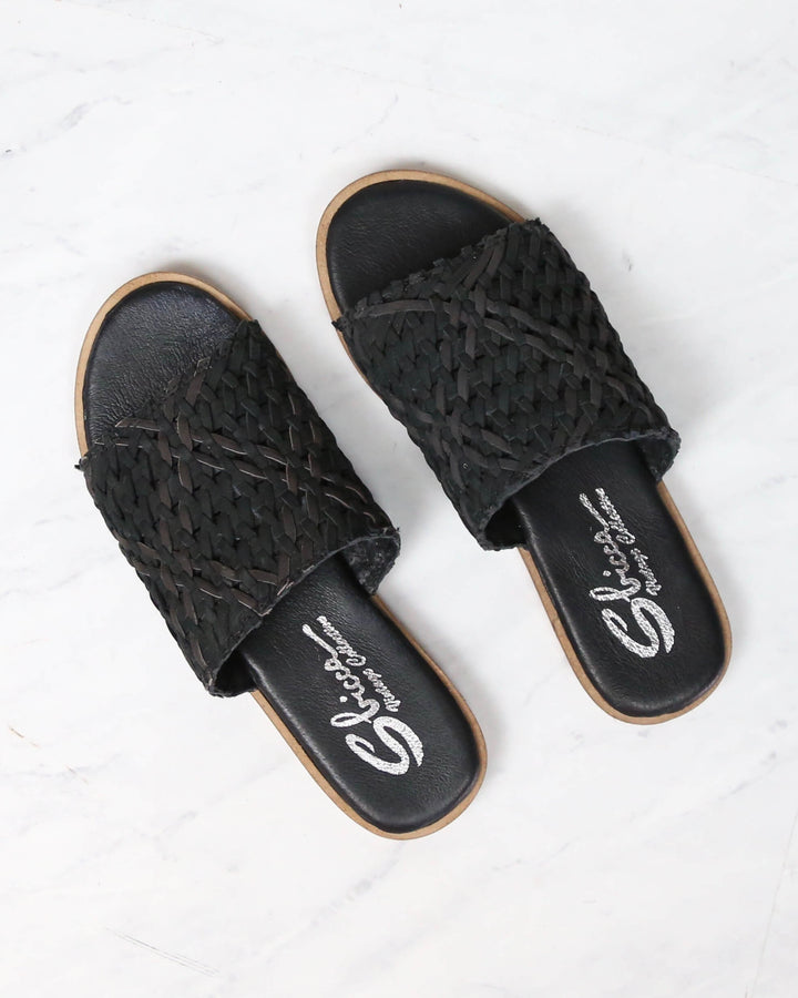 sbicca - nook huarache sandal slippers - black