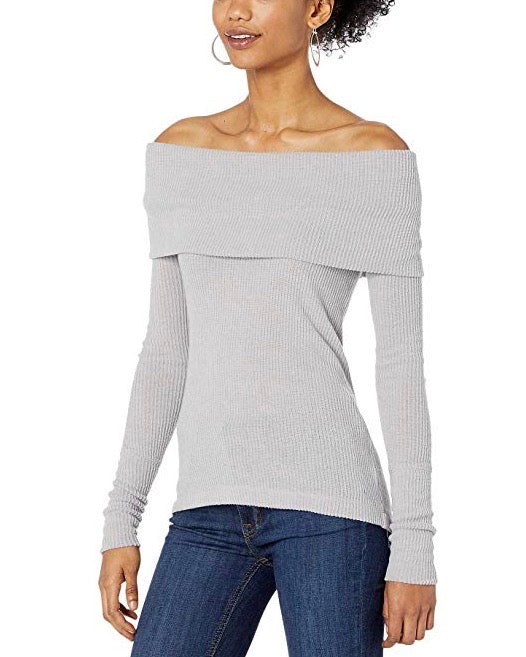 Free People - Snowbunny Off The Shoulder Top in Grey