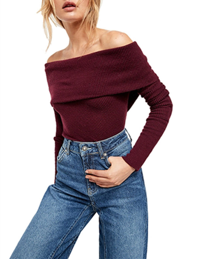 Free People - Snowbunny Off The Shoulder Top in Burgundy