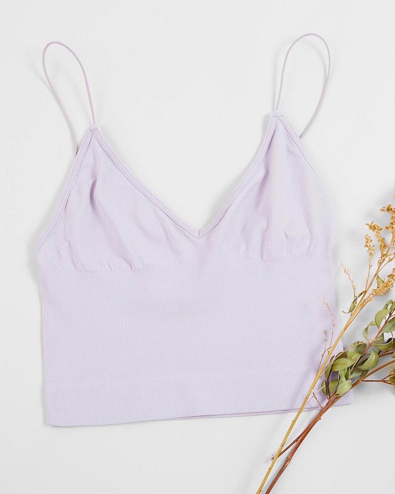 Free People - Ribbed V-Neck Brami in More Colors