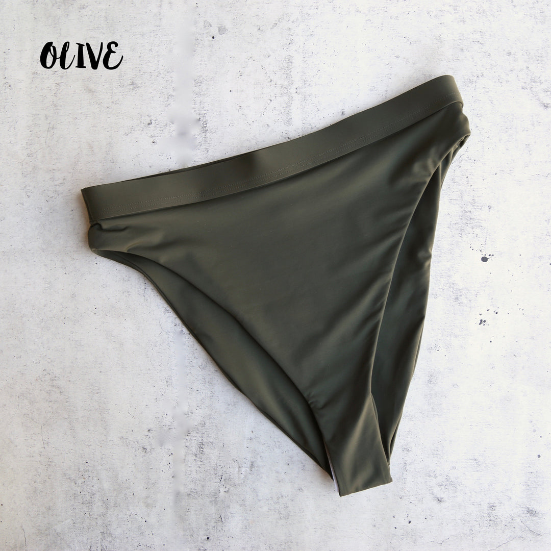 Dippin' Daisy's Sporty Swim Top + Banded High Waist Cheeky Bottom Bikini Separates - More Colors