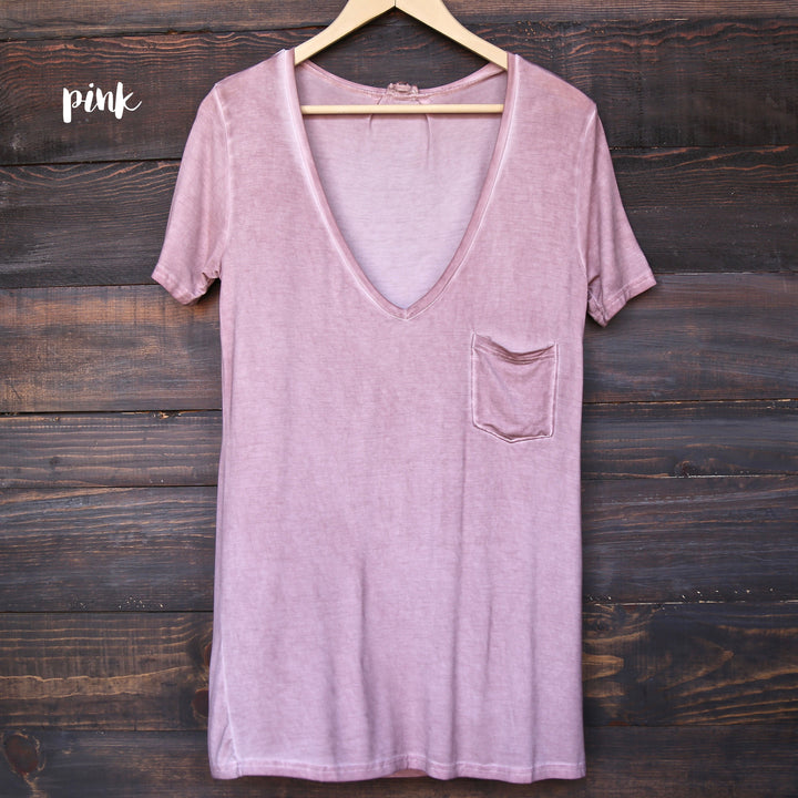 Tease Me Oversized Soft V-Neck T-Shirt in More Colors