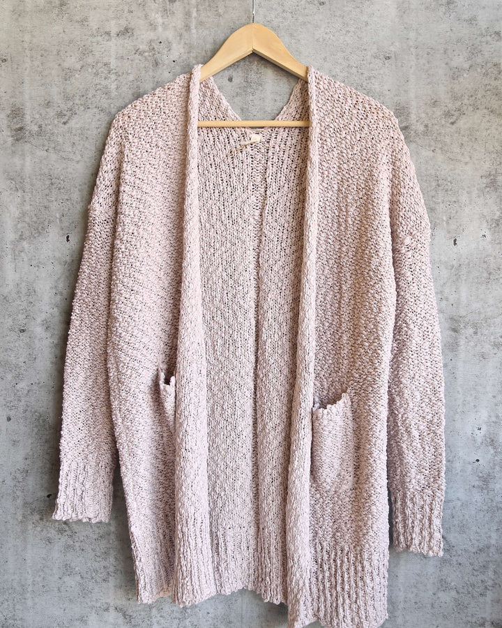 Open Front Longline Cardigan in Twig