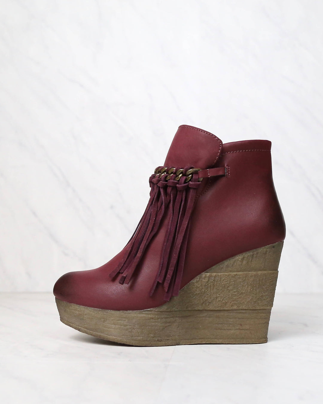 Sbicca Vintage Collection - Zepp Wedge Fringe Ankle Bootie in More Colors