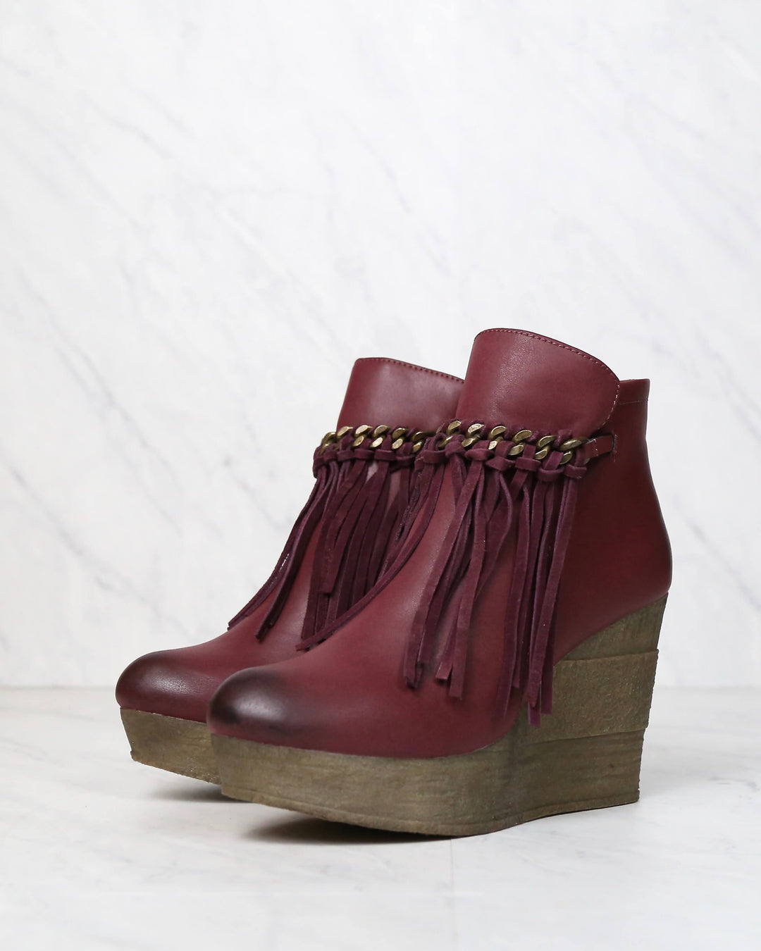 Sbicca Vintage Collection - Zepp Wedge Fringe Ankle Bootie in More Colors