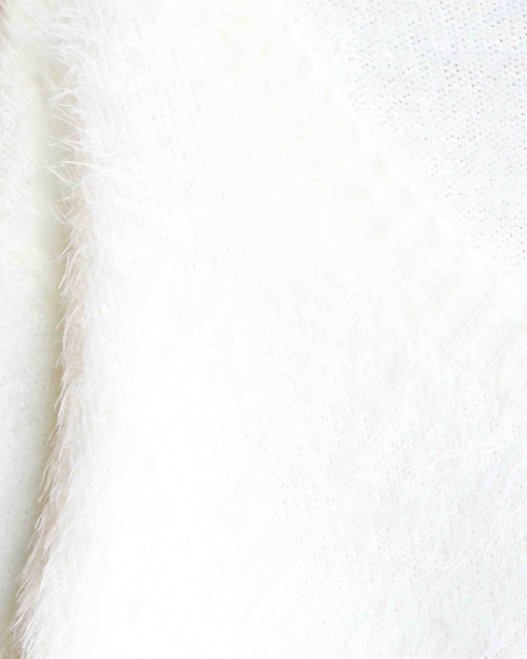 Final Sale - Somedays Lovin - Heartbreaker Fuzzy Eyelash Jumper Sweater in Ivory