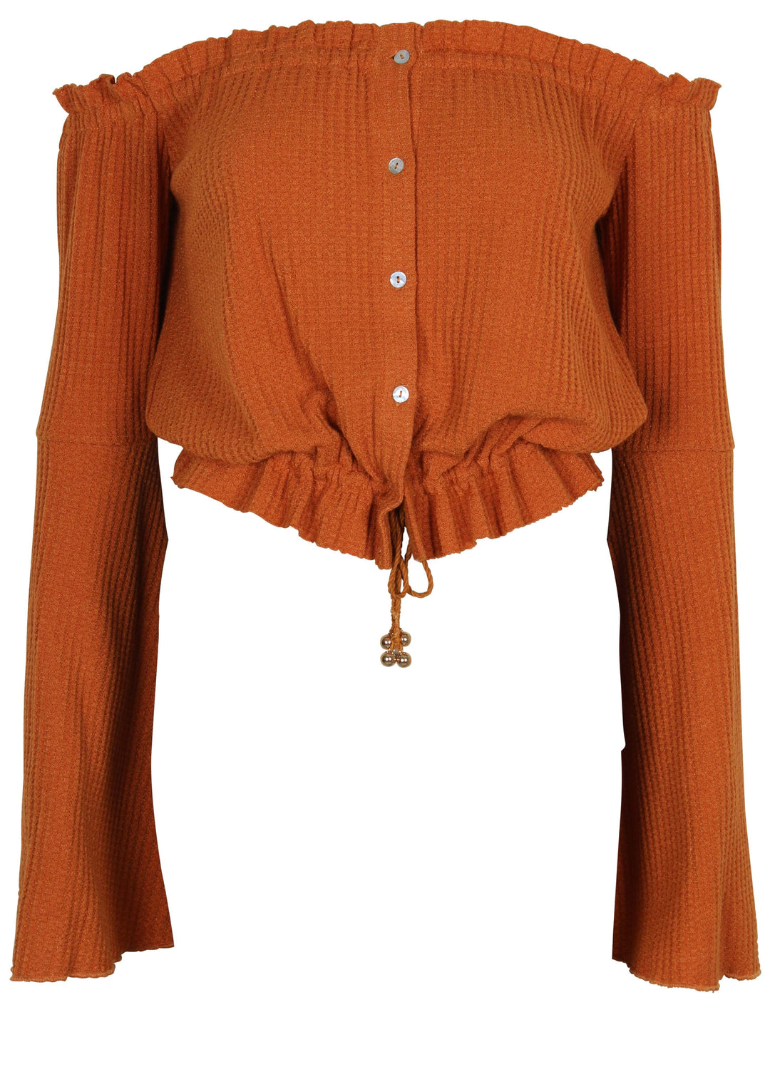 Final Sale - Somedays Lovin - Sky For Love Off The Shoulder Blouse in Golden Spice