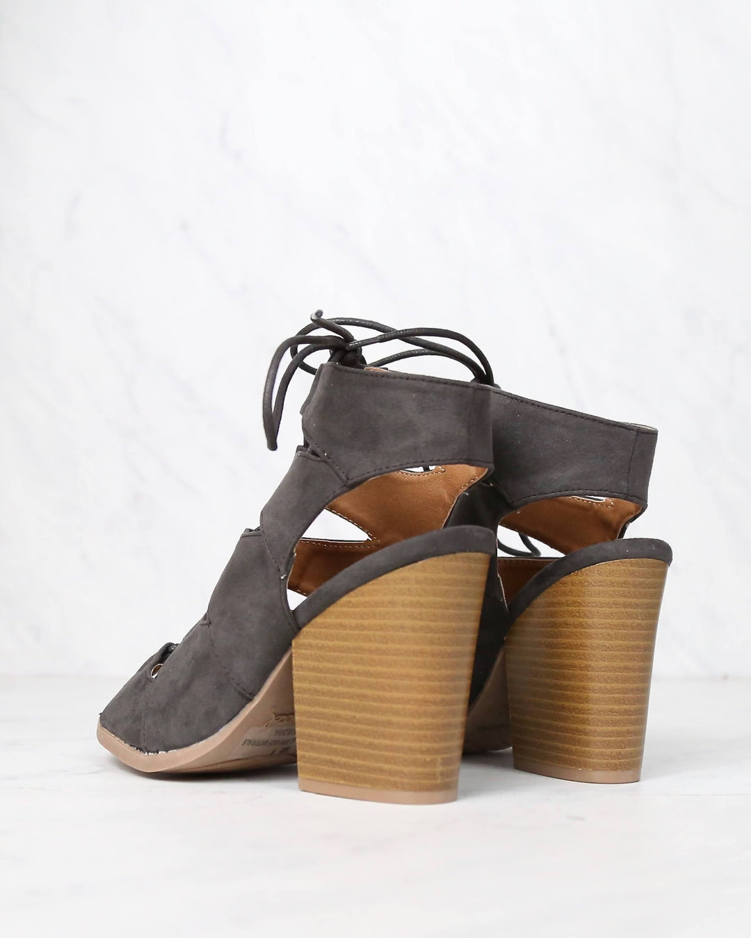 Summer Nights Cut Out Laced Up Block Heel Sandals in More Colors