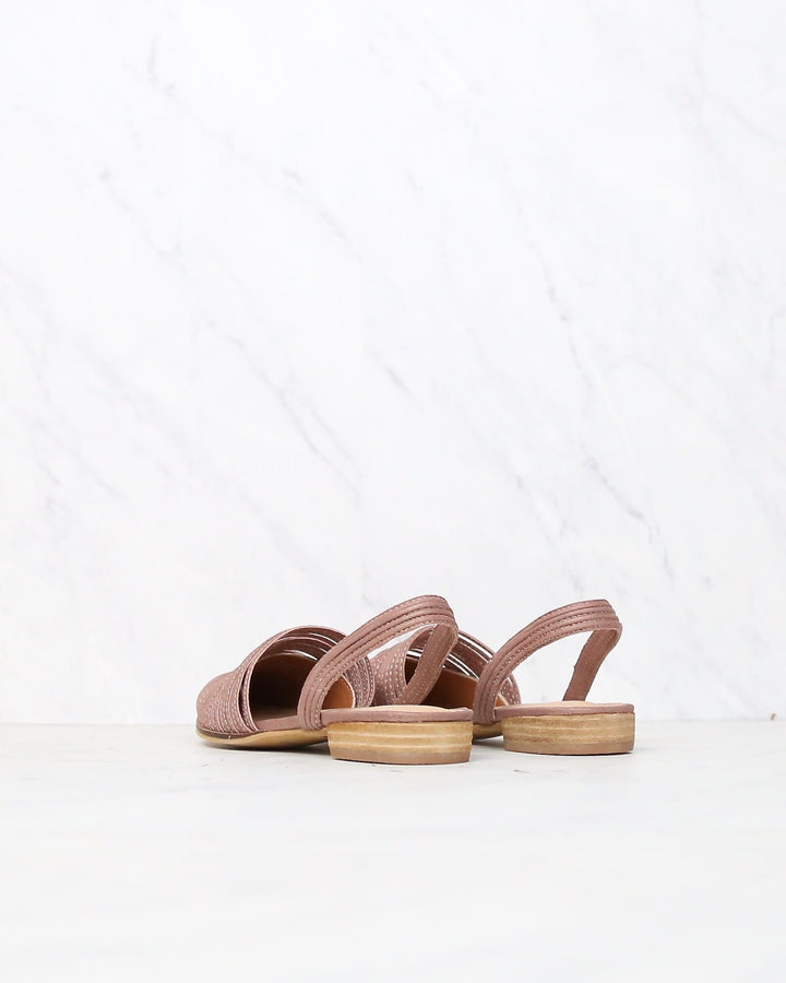 Miracle Miles - Sydney Strappy Slingback Slides in Dusty Rose