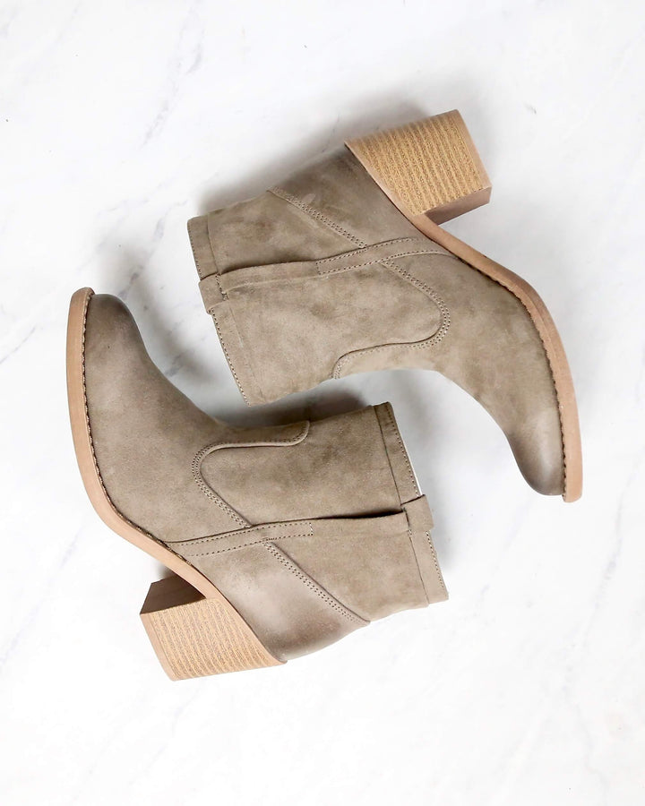 Suede Taupe Ankle Boots