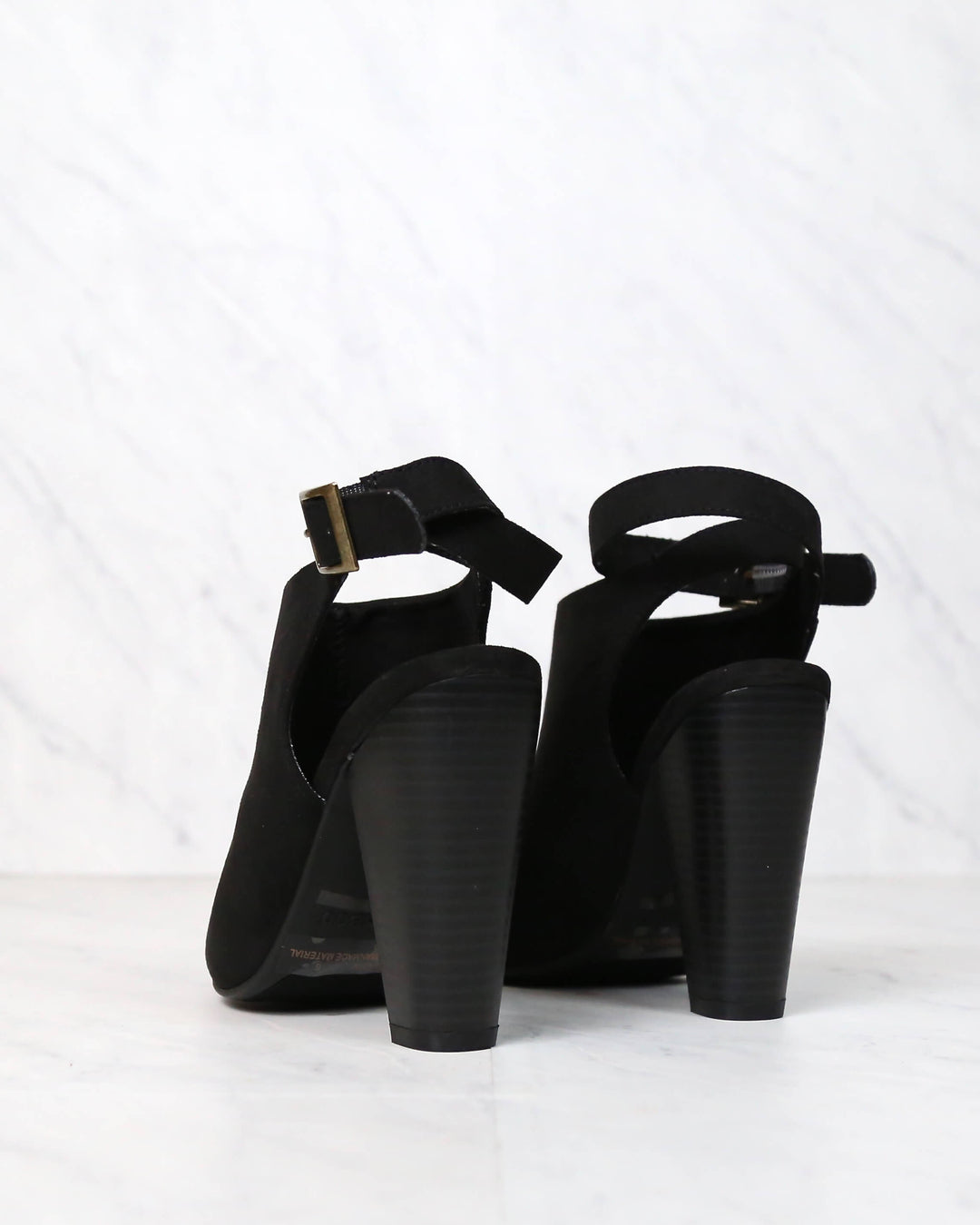 Vegan Suede Wrap Around Ankle Peep Toe Booties in More Colors