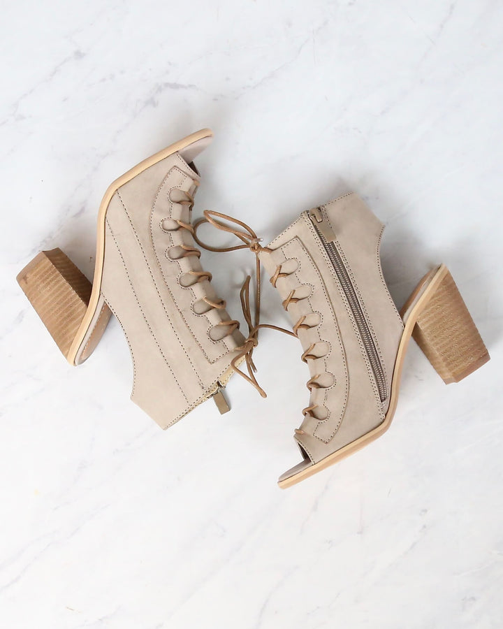 Very Volatile - Dapper Taupe Heeled Sandals