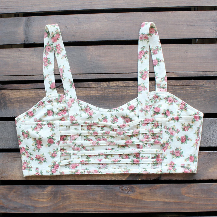 Floral caged bralette - shophearts - 2