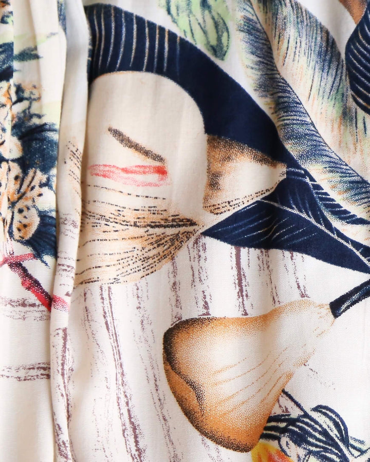 Final Sale - X Shophearts - Bohemian Day Dress in Tropical Print