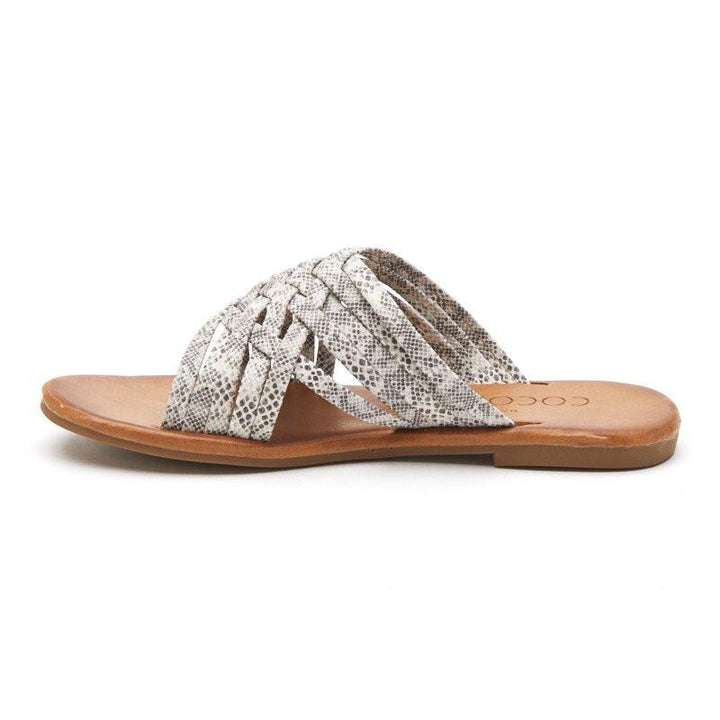 coconuts by matisse - zelda woven slide sandal - grey