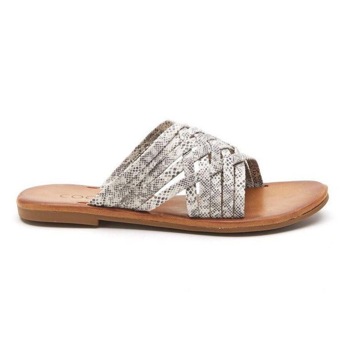 coconuts by matisse - zelda woven slide sandal - grey