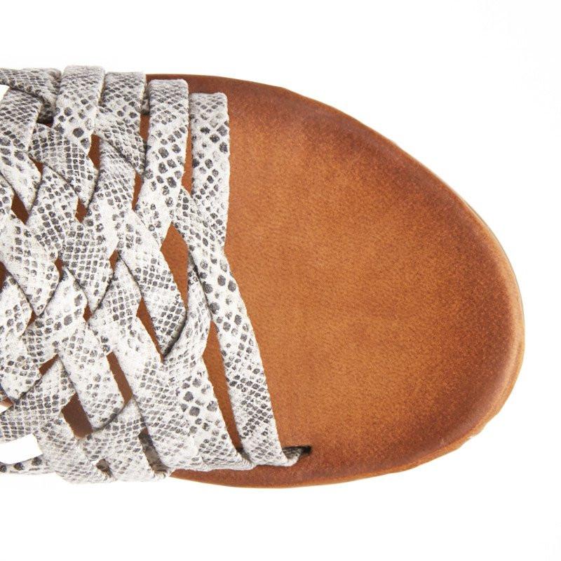 coconuts by matisse - zelda woven slide sandal - grey